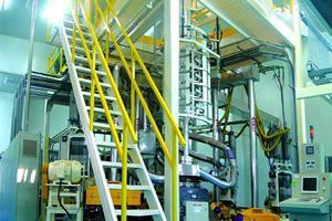 Five-layer co-extrusion plastic blown film line